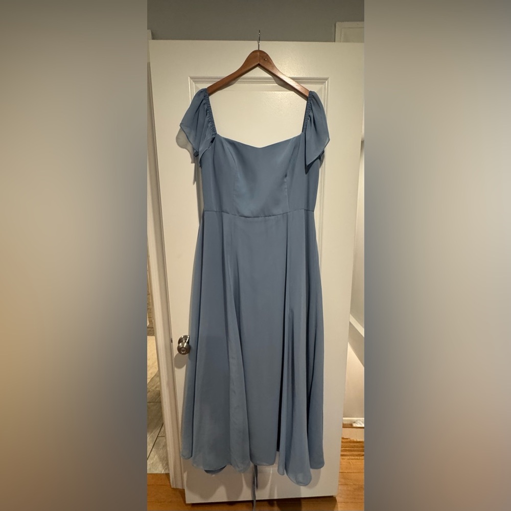 Jenny Yoo Soft Blue Midi Dress